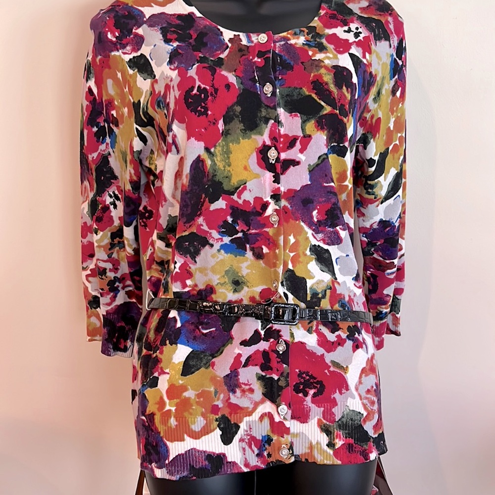 Cable & Gauge floral cardigan